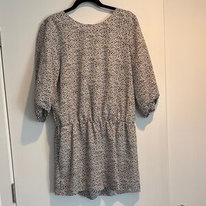 Zara Basic Black and White Open Back Romper